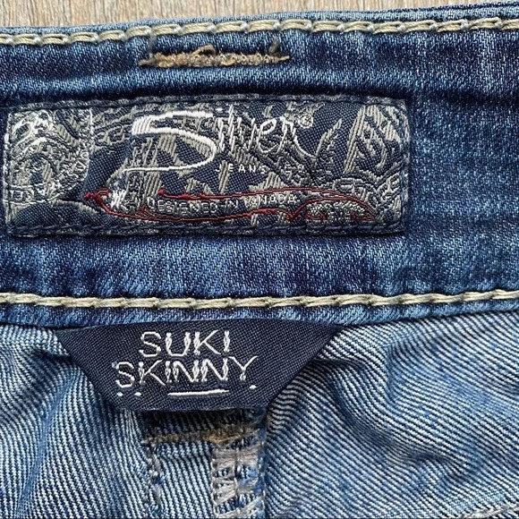 SILVER | Distressed  Suki Skinny Jeans - Picture 12 of 12